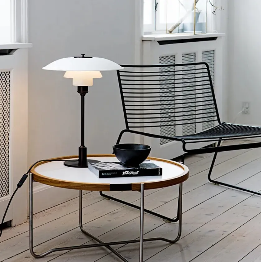 Louis Poulsen PH 3½-2½ Bordlampe, gul af Poul Henningsen> Spots