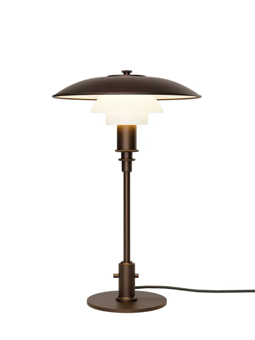 Louis Poulsen PH 3/2 Bordlampe, messing metalliseret fra> Skrivebordslamper|Spots