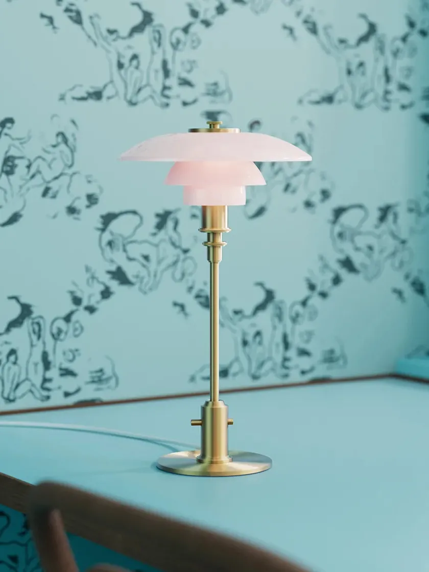 Louis Poulsen PH 2/1 Bordlampe, messing metalliseret fra> Spots