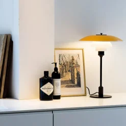 Louis Poulsen PH 3½-2½ Bordlampe, rød af Poul Henningsen><noscript><img width=