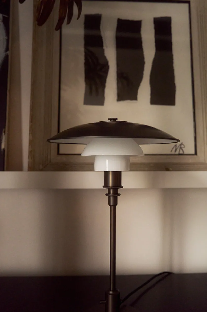 Louis Poulsen PH 3/2 Bordlampe, sort metalliseret fra> Skrivebordslamper|Spots