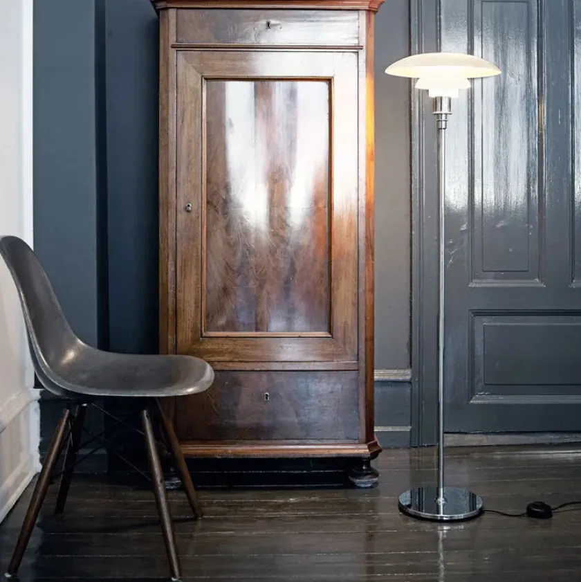 Louis Poulsen PH 3½-2½ Gulvlampe, messing metalliseret fra> Gulvlamper|Spots