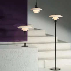 Louis Poulsen PH 3½-2½ Gulvlampe, sort metalliseret fra> Gulvlamper|Spots