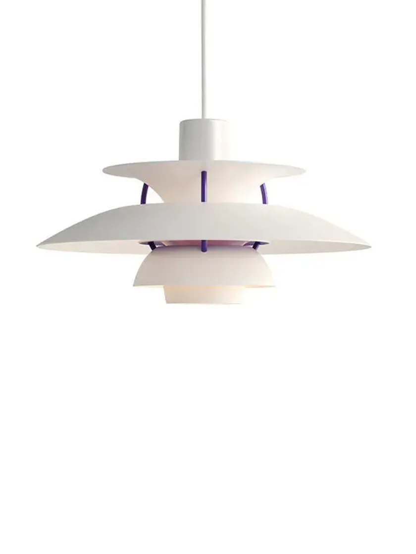 Louis Poulsen PH 5 Mini Pendant, Monochrome Burgundy af Poul Henningsen> Pendler|Spots