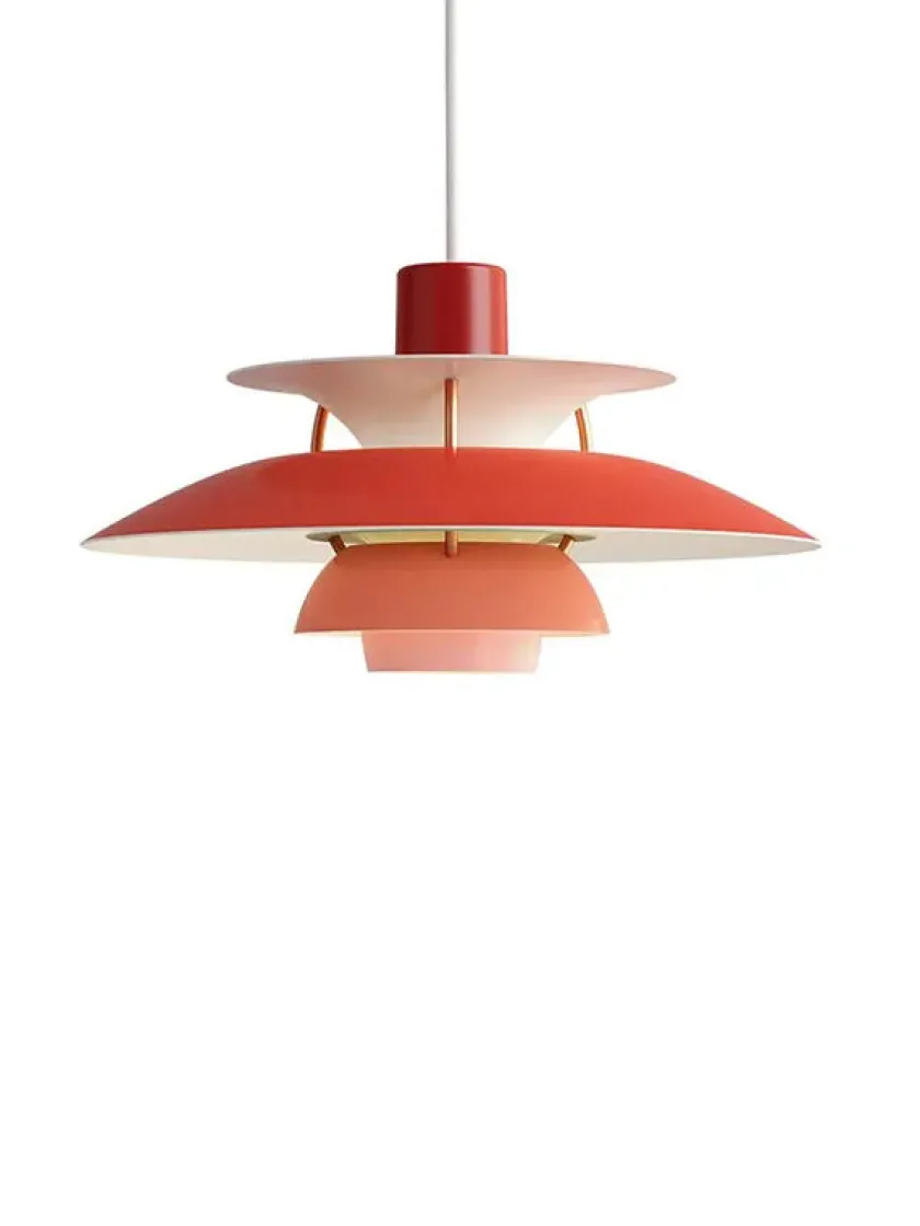 Louis Poulsen PH 5 Mini Pendant, Monochrome Burgundy af Poul Henningsen> Pendler|Spots