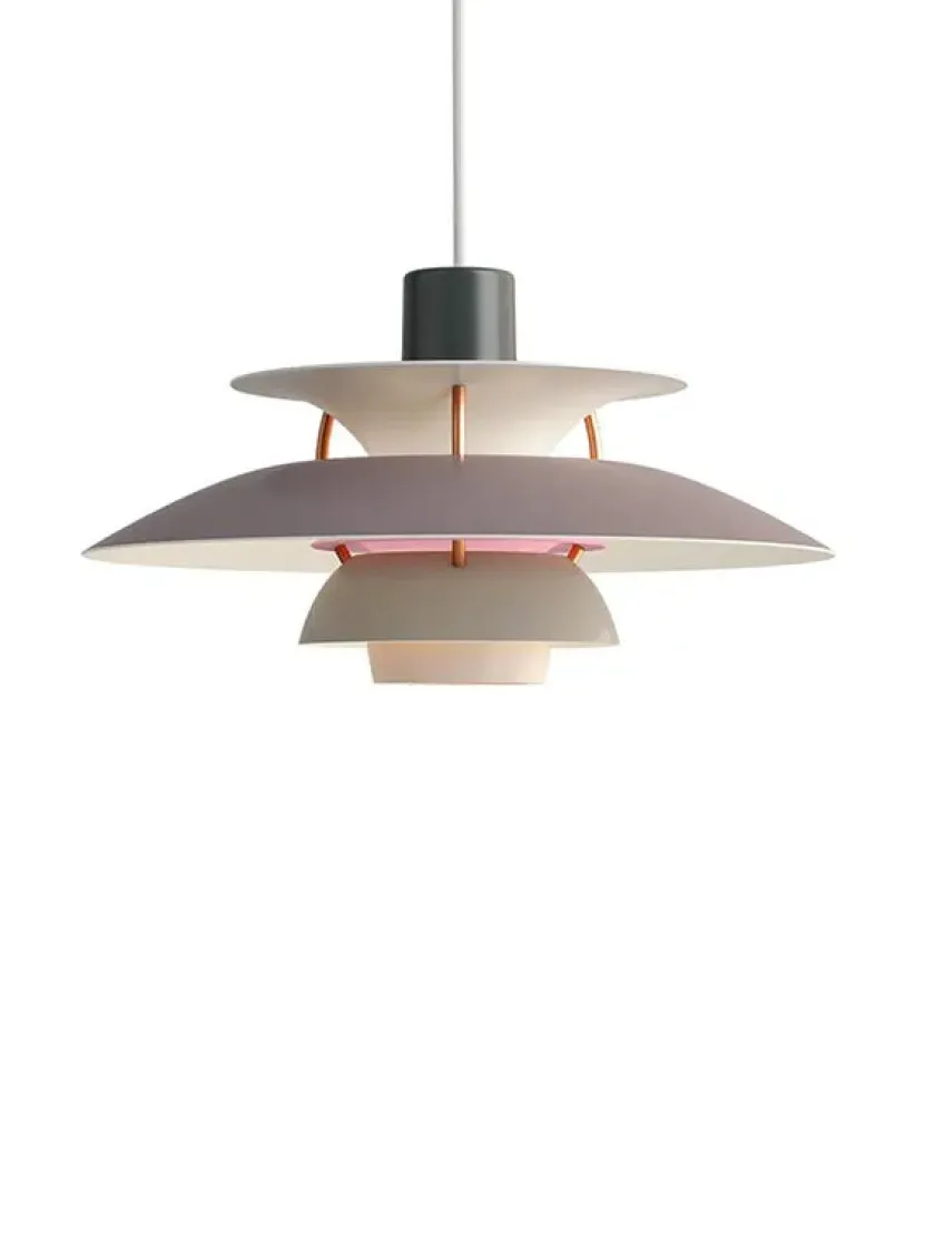 Louis Poulsen PH 5 Mini Pendant, Monochrome Pale Pewter af Poul Henningsen> Pendler|Spots