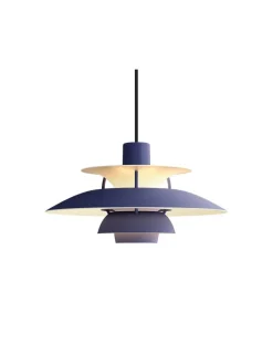 Louis Poulsen PH 5 Mini Pendant, Monochrome Dusty Indigo af Poul Henningsen> Pendler|Spots