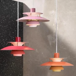 Louis Poulsen PH 5 Mini Pendant, Monochrome Dusty Indigo af Poul Henningsen><noscript><img width=