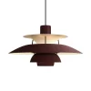 Louis Poulsen PH 5 Pendant, Monochrome Burgundy af Poul Henningsen> Spots|Pendler