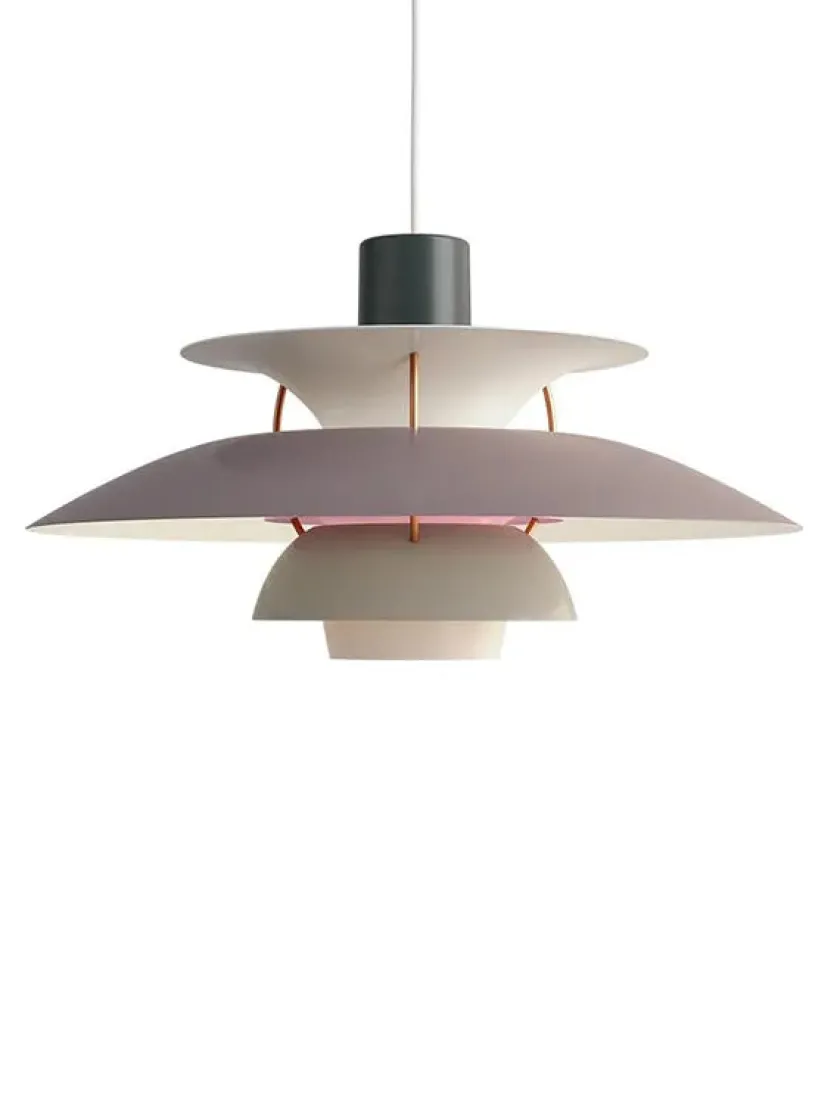 Louis Poulsen PH 5 Pendant, Monochrome Burgundy af Poul Henningsen> Spots|Pendler