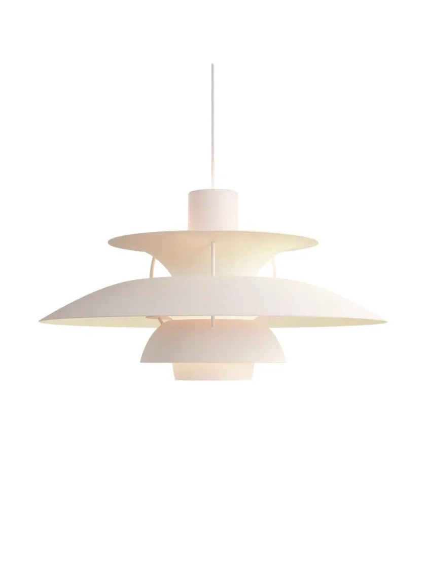 Louis Poulsen PH 5 Pendant, Monochrome Burgundy af Poul Henningsen> Spots|Pendler
