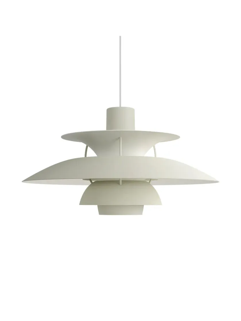 Louis Poulsen PH 5 Pendant, Monochrome Pale Pewter af Poul Henningsen> Spots|Pendler