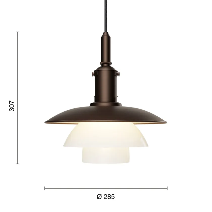 Louis Poulsen PH 3/3 Pendel, Aged Brass fra> Spots|Pendler