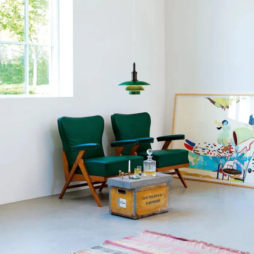 Louis Poulsen PH 3½-3 Pendel, gul af Poul Henningsen> Pendler|Spots