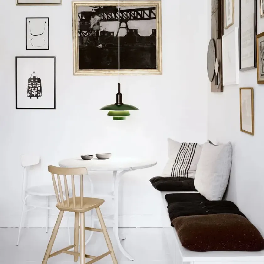 Louis Poulsen PH 3½-3 Pendel, gul af Poul Henningsen> Pendler|Spots