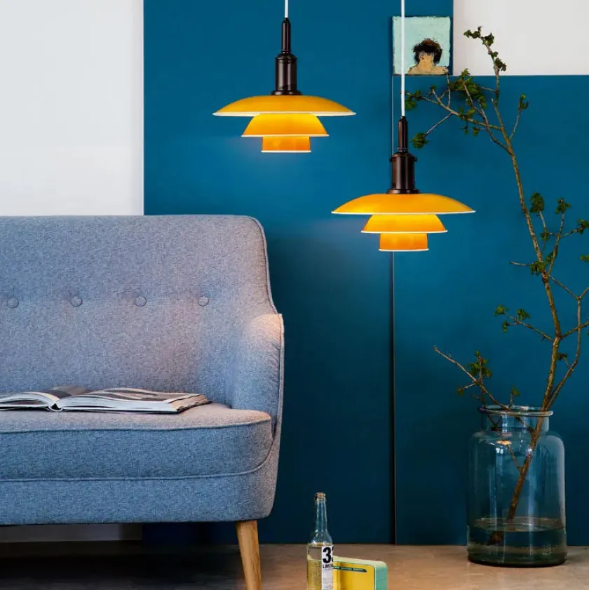 Louis Poulsen PH 3½-3 Pendel, hvid af Poul Henningsen> Pendler|Spots