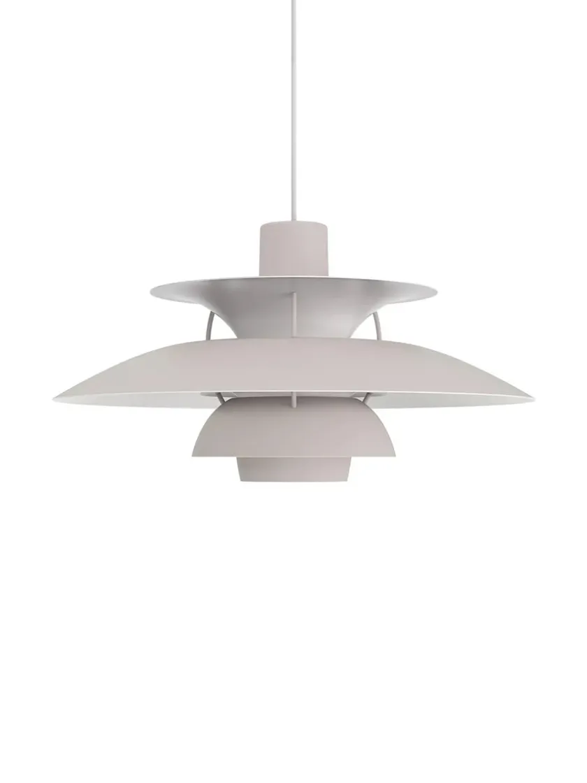 Louis Poulsen PH 5 pendel, Monokrom Oyster af Poul Henningsen> Pendler|Spots