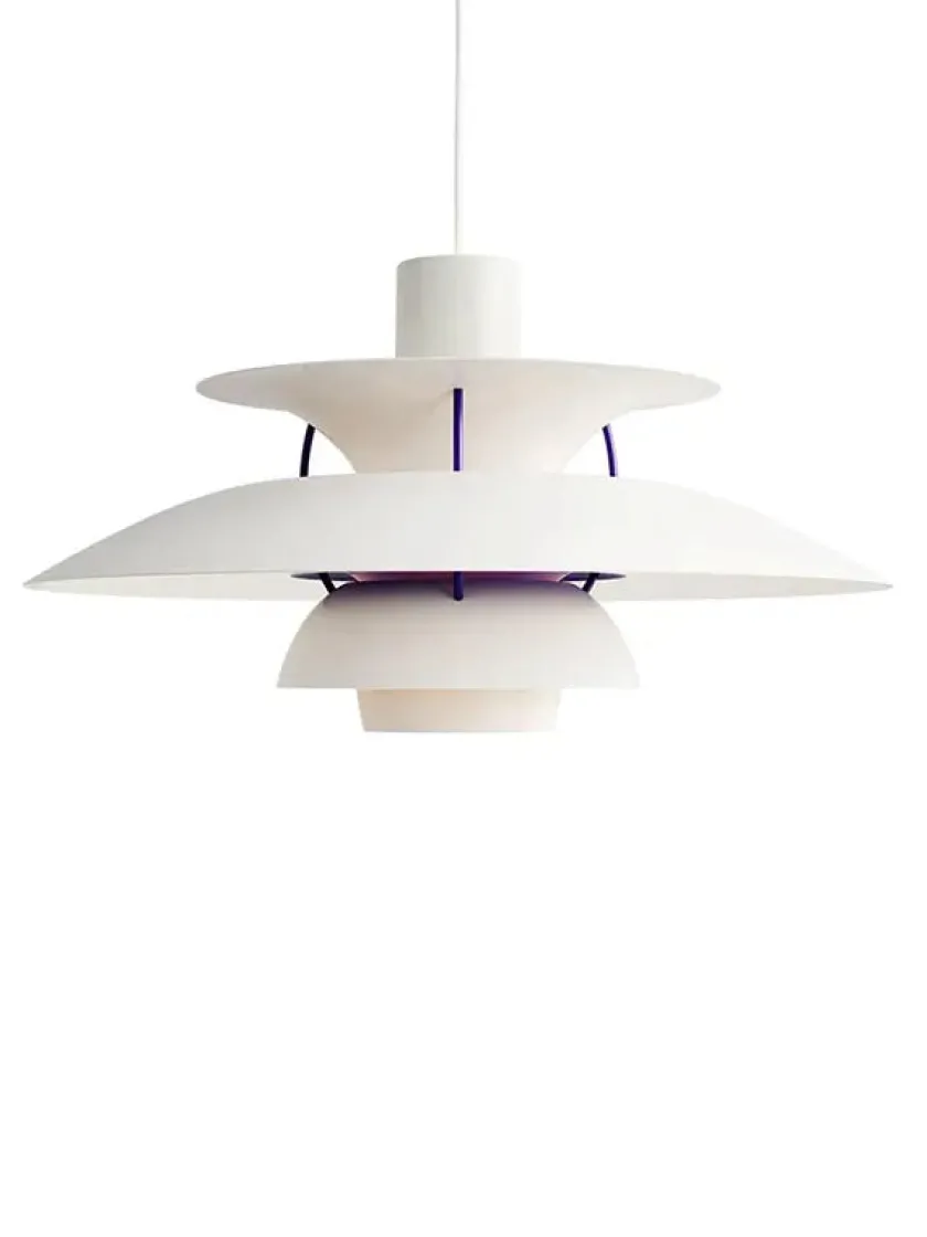 Louis Poulsen PH 5 pendel, Monokrom Oyster af Poul Henningsen> Pendler|Spots