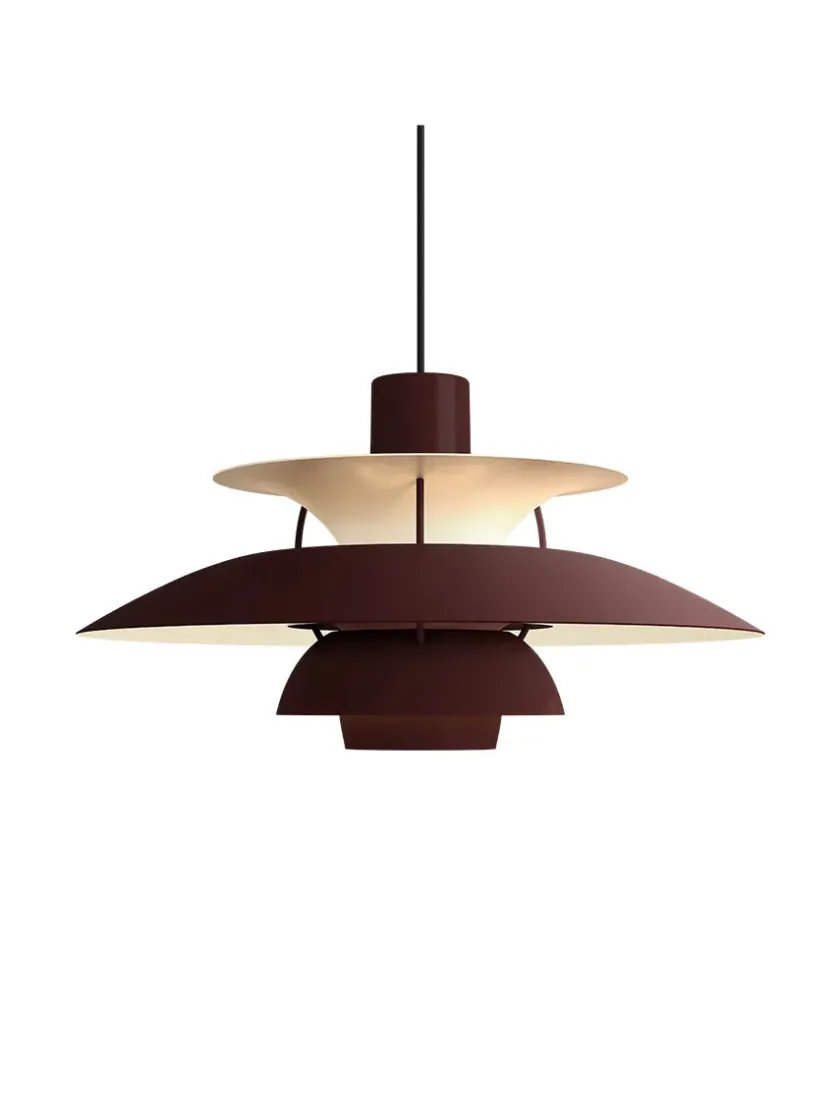 Louis Poulsen PH 5 pendel, Monokrom Oyster af Poul Henningsen> Pendler|Spots