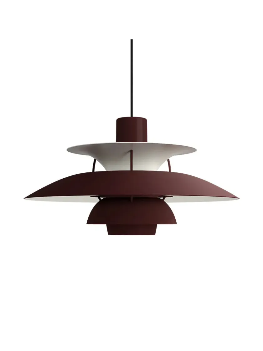 Louis Poulsen PH 5 pendel, Pastel Blue Rose Peach af Poul Henningsen> Pendler|Spots