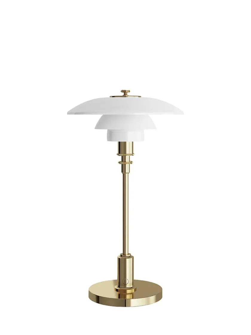 Louis Poulsen PH 2/1 Portable Bordlampe, messing fra> Portable Lamper|Skrivebordslamper