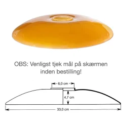 Louis Poulsen PH 3½-3 Underskærm i ravfarvet glas fra><noscript><img width=