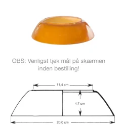 Louis Poulsen PH 3½-3 Underskærm i ravfarvet glas fra><noscript><img width=