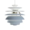Louis Poulsen PH Snowball, dusty blue/chrome af Poul Henningsen> Spots|Pendler