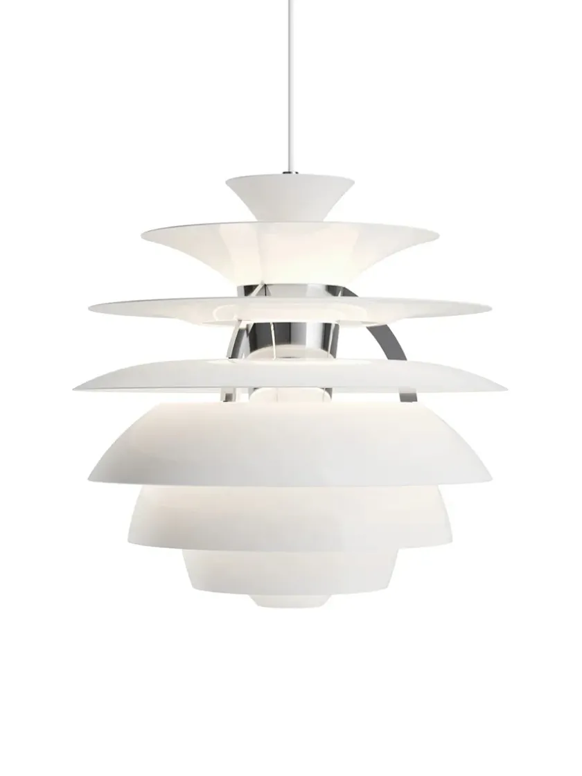 Louis Poulsen PH Snowball, dusty green/brass af Poul Henningsen> Spots|Pendler