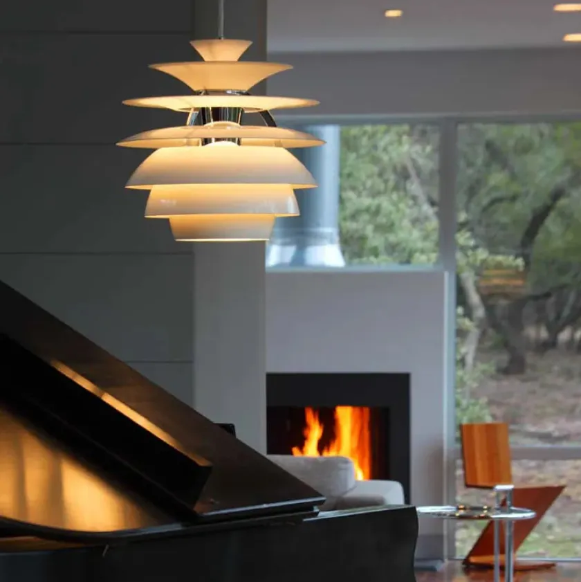 Louis Poulsen PH Snowball, dusty green/chrome af Poul Henningsen> Spots|Pendler