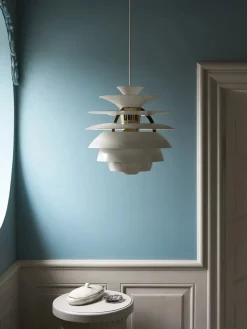 Louis Poulsen PH Snowball, soft white/chrome af Poul Henningsen> Spots|Pendler