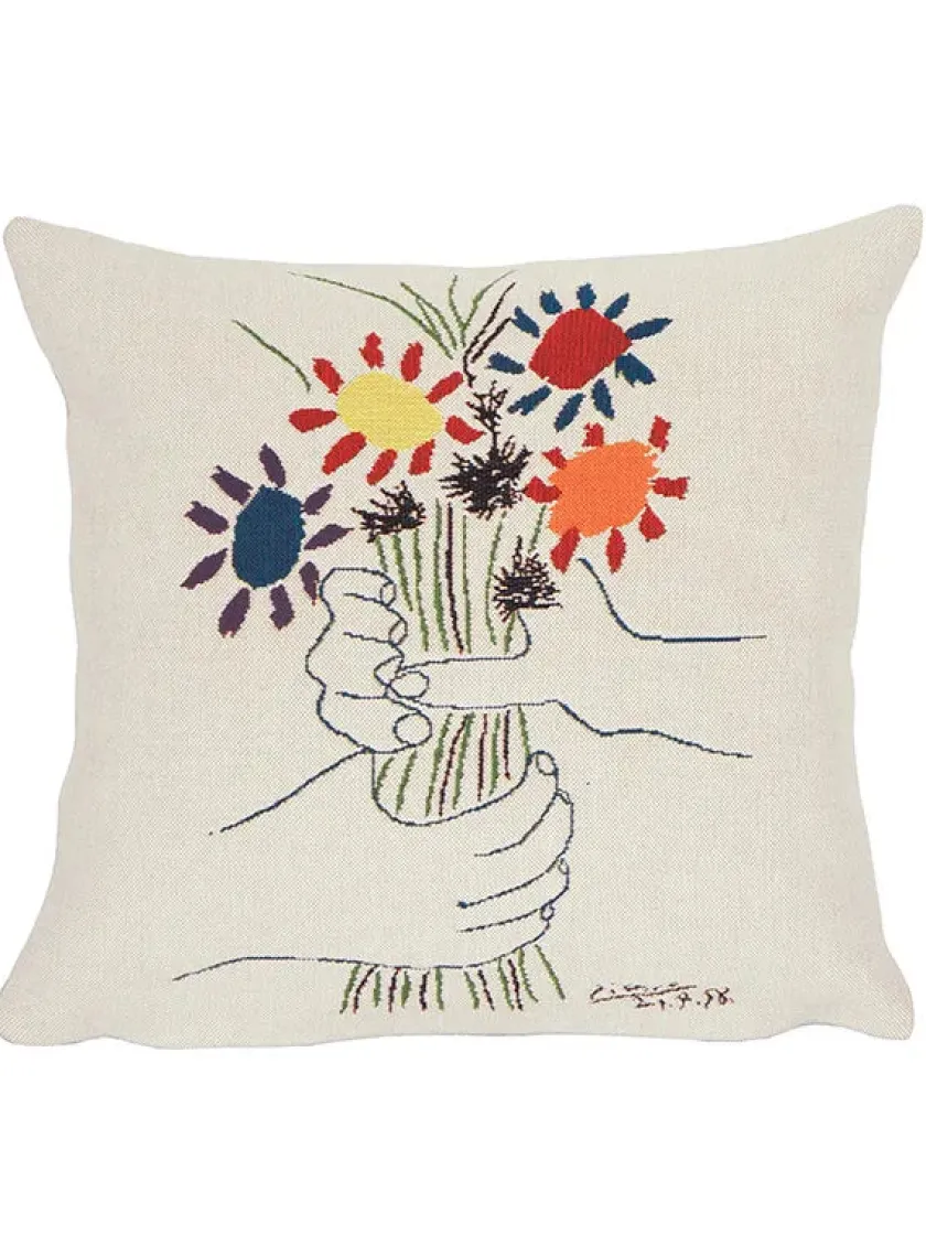 Poulin Design Picasso Fleurs Et Mains pude fra> Puder Og Plaider|Puder