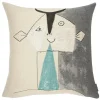 Poulin Design Picasso Tete de Faune Sur Fond Gris Argent Pude fra> Gaver Til Ham|Puder Og Plaider