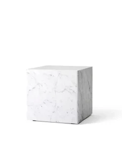 Audo Copenhagen Plinth Cubic White Carrara marmor fra> Sideborde Og Små Borde