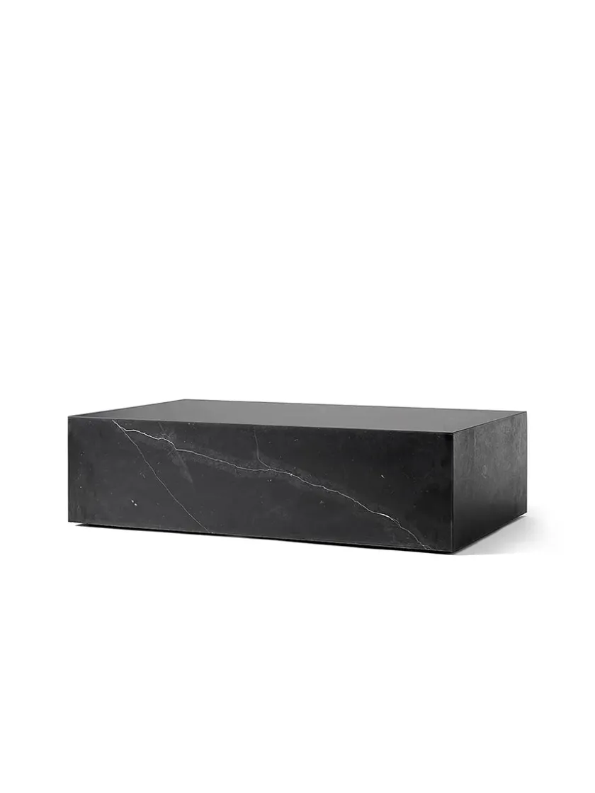 Audo Copenhagen Plinth Low, grey galaxy marble fra> Sofaborde