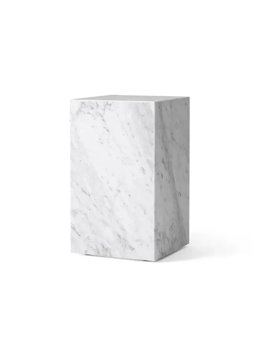Audo Copenhagen Plinth Tall, grey galaxy marble fra> Sideborde Og Små Borde