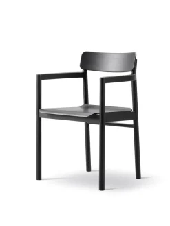 Fredericia Furniture Post Spisebordsstol, eg sort lak fra><noscript><img width=
