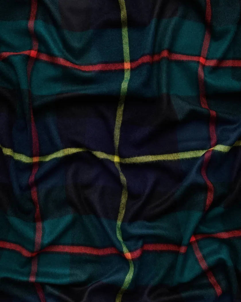 Magniberg Queen blanket - Scottish green tartan fra> Gaver Til Hende|Puder Og Plaider
