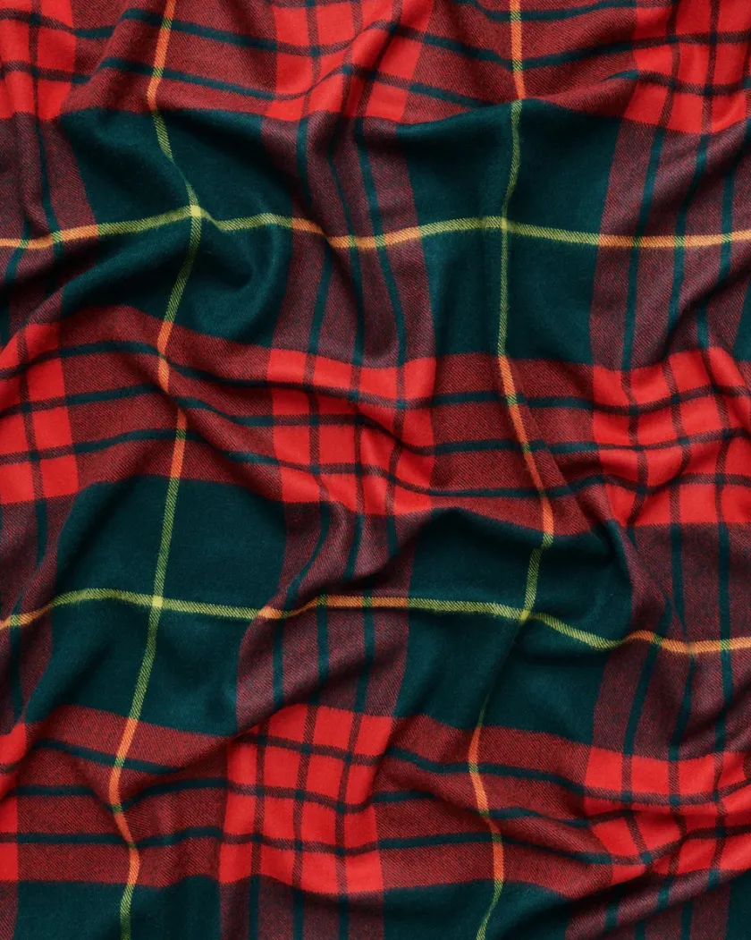 Magniberg Queen blanket - Scottish green tartan fra> Gaver Til Hende|Puder Og Plaider