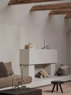 STOFF Nagel Quist Lysestage, børstet krom fra><noscript><img width=
