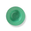 Lyngby Porcelæn Rhombe dyb tallerken, grøn Ø24,5 cm fra> Service
