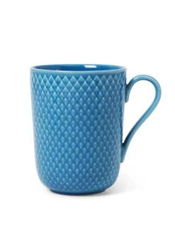 Lyngby Porcelæn Rhombe krus m. hank, mørk blå fra><noscript><img width=