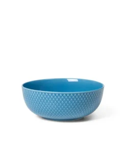 Lyngby Porcelæn Rhombe skål, mørk blå Ø22 cm fra><noscript><img width=
