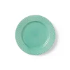 Lyngby Porcelæn Rhombe tallerken, aqua Ø21 cm fra> Service