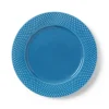 Lyngby Porcelæn Rhombe tallerken, blå Ø27 cm fra> Service