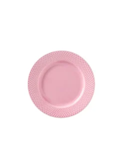 Lyngby Porcelæn Rhombe tallerken, rosa Ø21 cm fra> Service