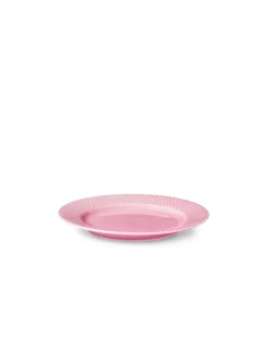 Lyngby Porcelæn Rhombe tallerken, rosa Ø21 cm fra><noscript><img width=