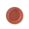 Lyngby Porcelæn Rhombe tallerken, terracotta Ø23 cm fra> Service
