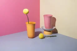 Lyngby Porcelæn Rhombe vase, rosa fra><noscript><img width=