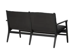 Stellar Works Rén Lounge sofa 2. pers sortmalet eg, sort læder fra><noscript><img width=